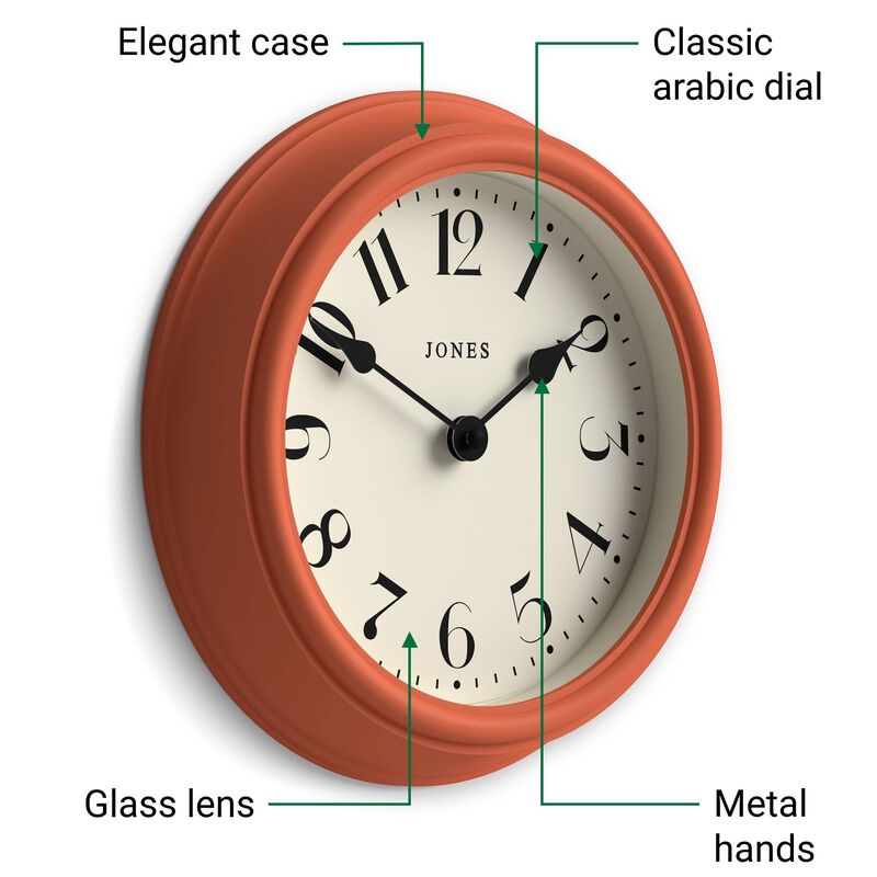 Reloj De Pared Jones Clocks 23 cm Terracota Nar... image number null
