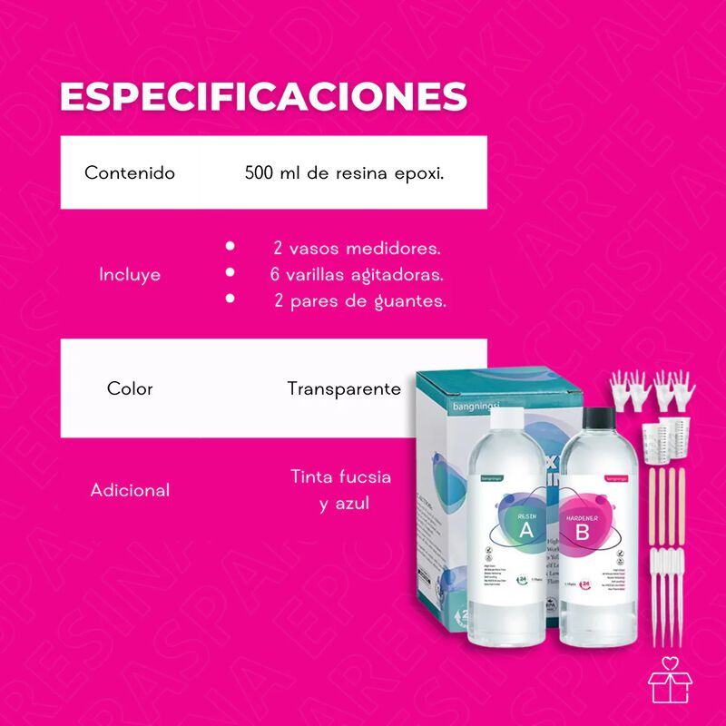 Resina Ep&oacute;xica Alta Transparencia 946 Ml 1:1 Di... image number null