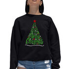 Sudadera De Cuello Redondo Word Art Para Mujer - Te Deseamos una Feliz Navidad - Negro