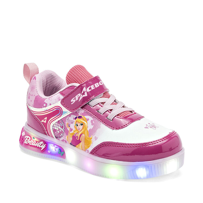 Space Boys tenis con luces para ni&ntilde;a fucsia bla... image number null