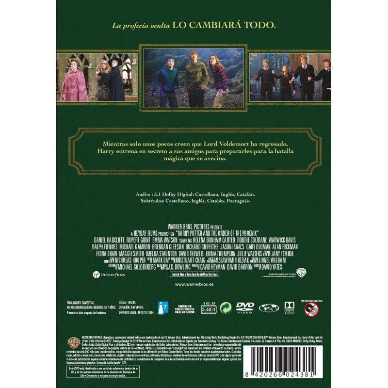 Harry Potter Y La Orden Del F&eacute;nix [dvd] (2007) ... image number null