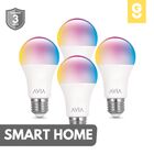 Pack 4 piezas Foco Inteligente Wifi 10w Avia Smarthome Dimeable Multicolor Color De La Luz Multicolor