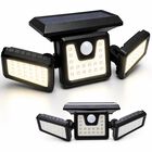 L&aacute;mpara Solar Led Con Sensor De Movimiento Y 3 Paneles, Negro Bluelander