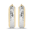 Arracadas Oro 10k Con Platinado 16x12mm | Bizzarro