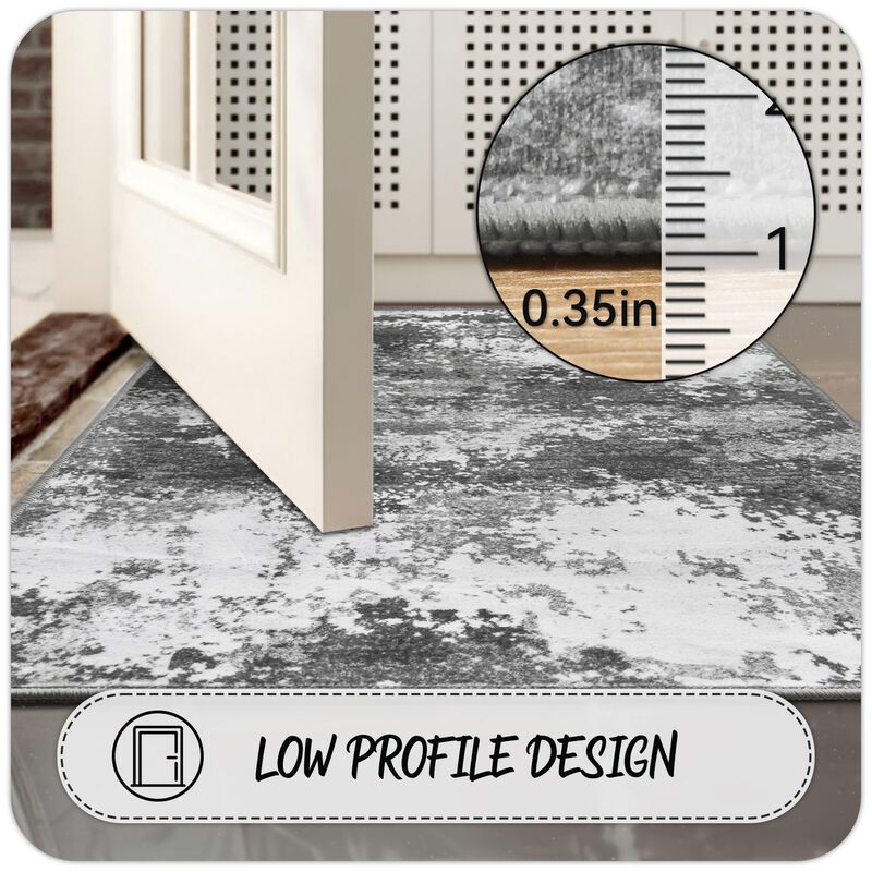 Alfombra Acapet 3,6 m Gris Abstracto Lavable An... image number null