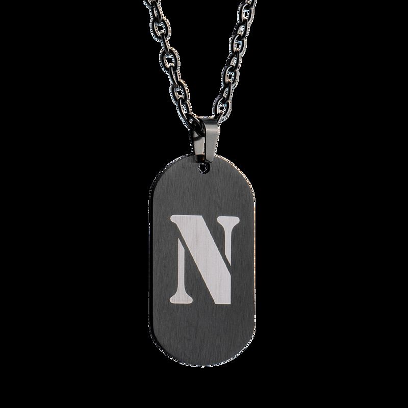 Collar Hombre Acero Inoxidable Inicial, Regalo ... image number null