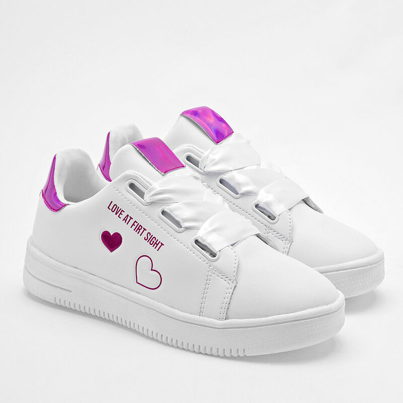 Moramora Tenis urbano para mujer blanco fucsia image number null