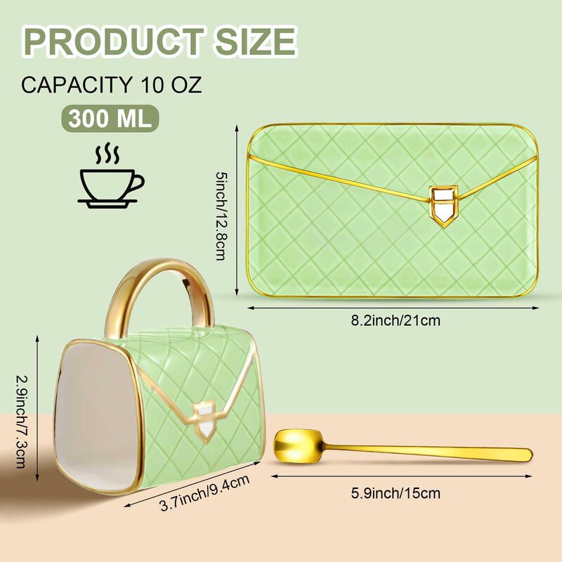 Taza Zubebe 310 ml Verde Claro Con Forma De Bol... image number null