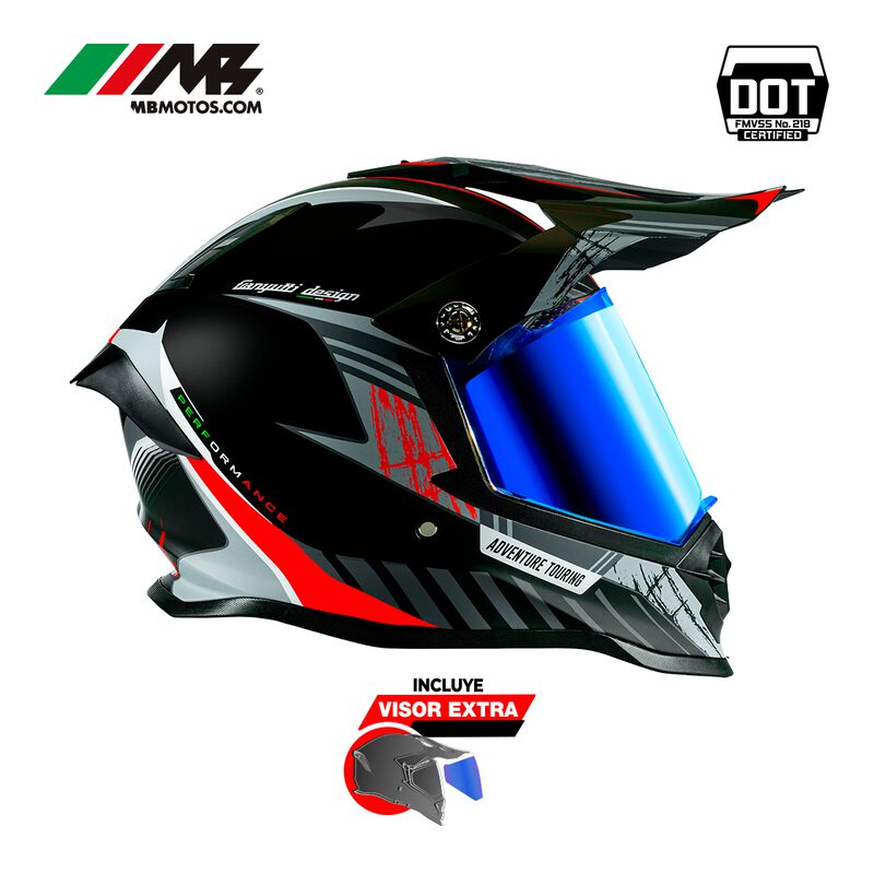 Casco Para Motocicleta Mb Nordica Rojo L image number null