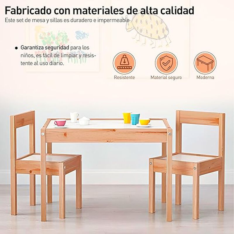Set de Mesa y Sillas Montessori para Ni&ntilde;os Blue... image number null