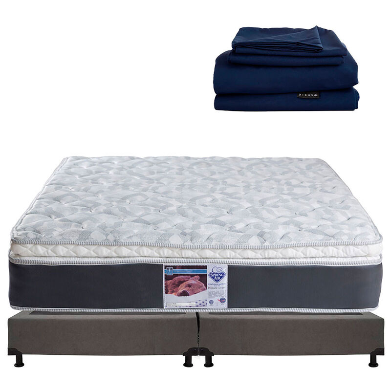 Colch&oacute;n King Size Spring Air Marte+S&aacute;banas Dica... image number null