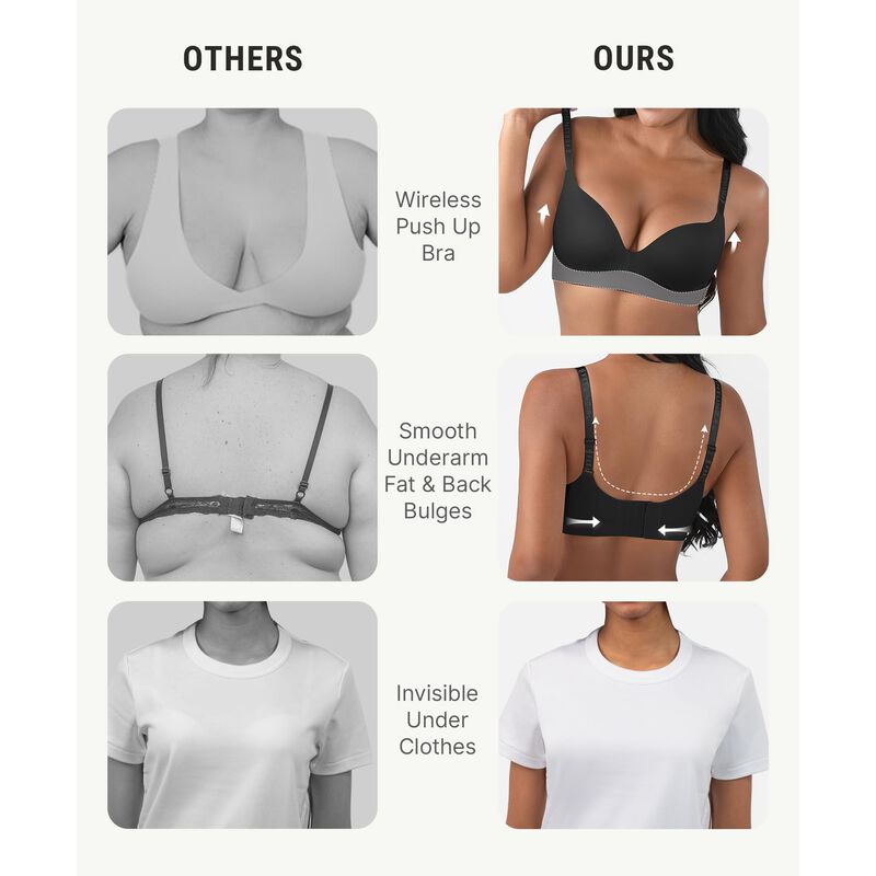 Sost&eacute;n Feelingirl Push-up 38DD Sin Aros - Negro image number null