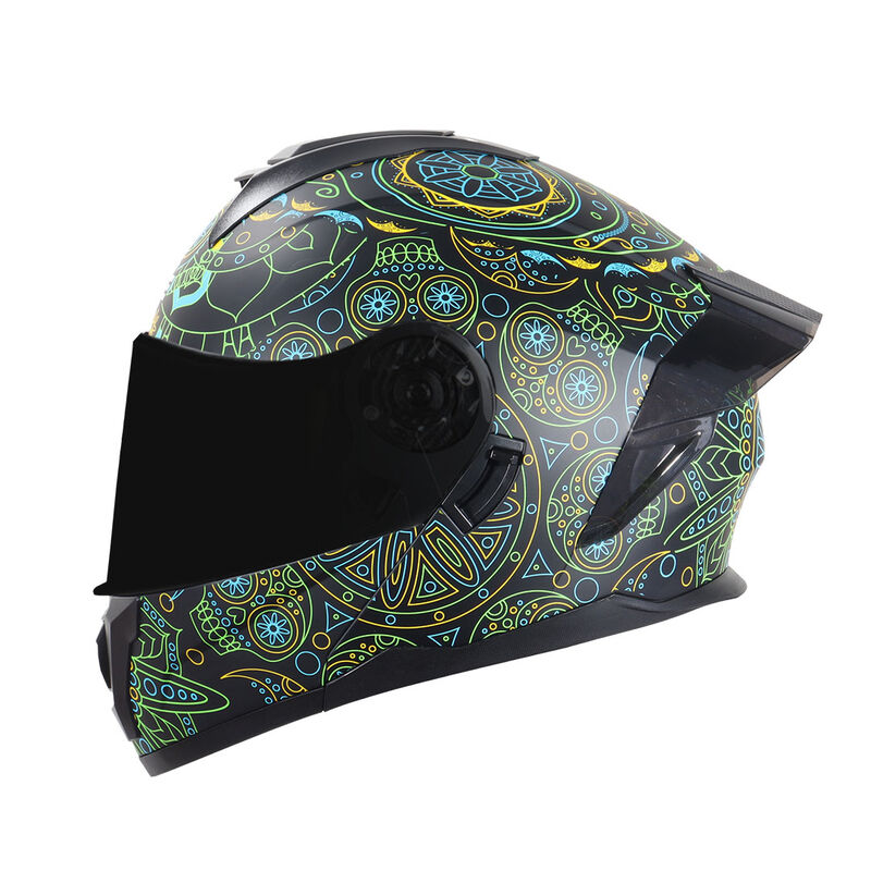 Casco Moto Abatible Luz Led Boston Mexicano Dot... image number null