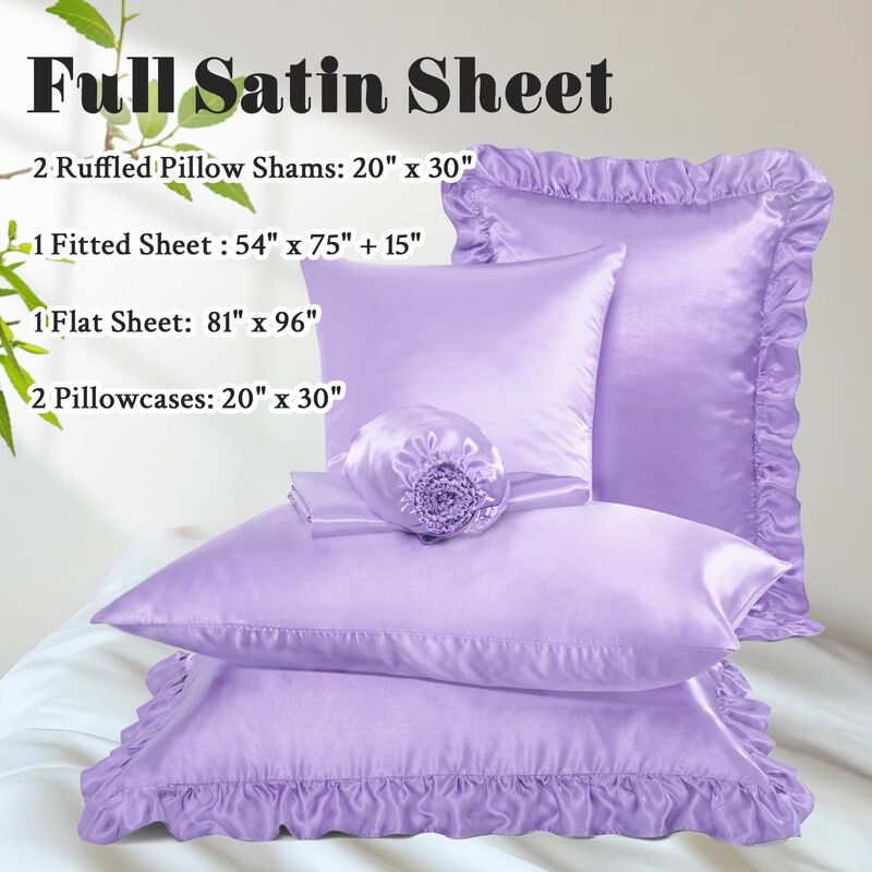 Juego De S&aacute;banas Homiest Full 6 Piezas Lavanda ... image number null