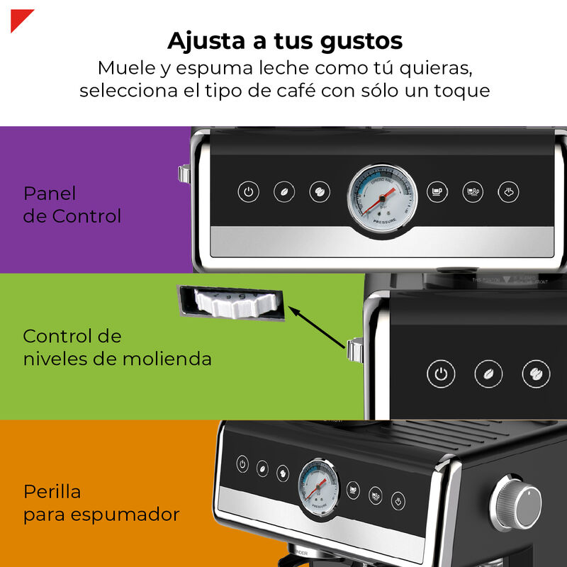 Bogner Cafetera Semiautom&aacute;tica Con Molino De Ca... image number null