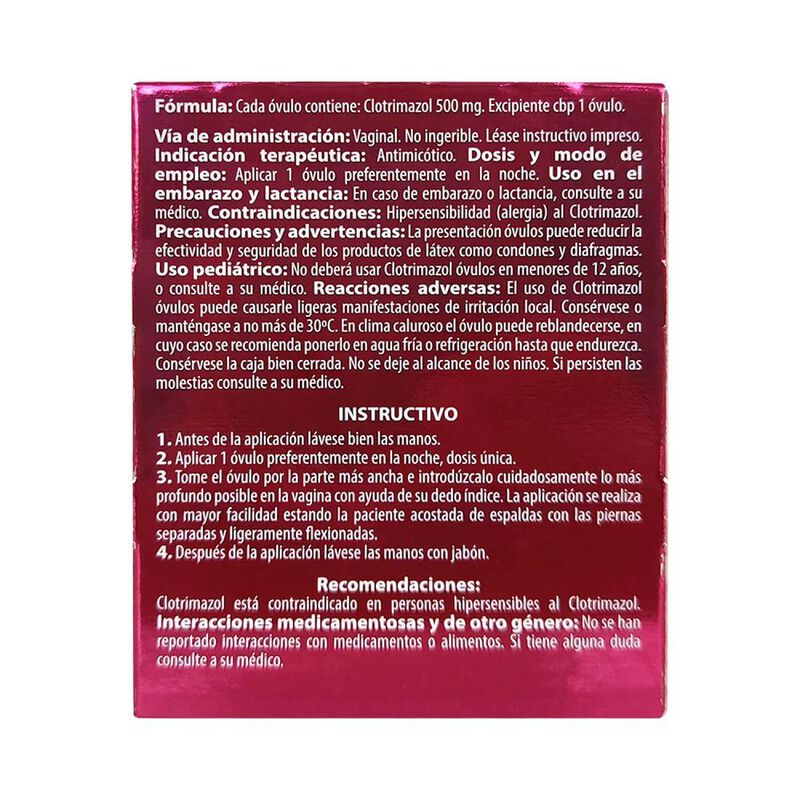 Clotrimazol 500 Mg 1 &Oacute;vulo image number null