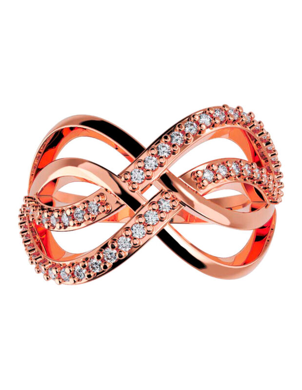 Anillo de Compromiso en Oro Rosa 10K con Circon... image number null