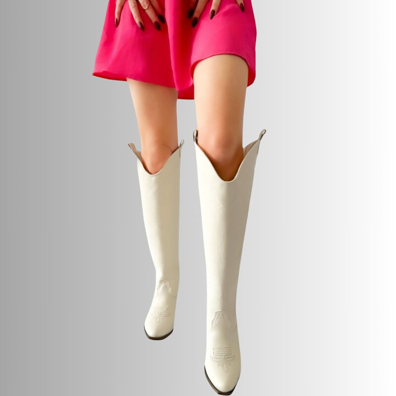 BOTAS DE MUJER COWBOY DECORADA MALABIS BOT-1017... image number null
