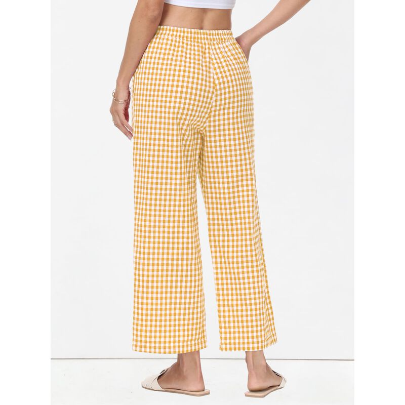 Pantalones Cropped Lallabai Rayas Gingham image number null