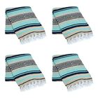 Manta La Montana 188 x 127 cm Pack De 4 &ndash; Menta, Beige Y Azul Marino