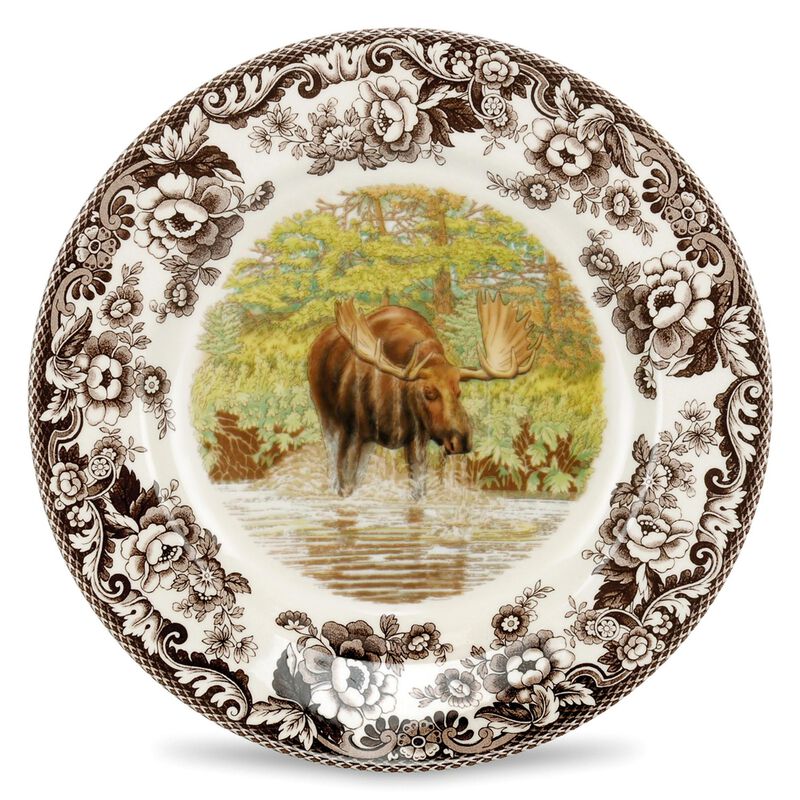 Plato de Ensalada Spode Woodland Majestic Moose... image number null