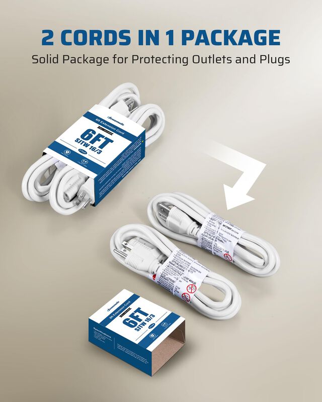 Cable De Extensi&oacute;n Dewenwils, 6 Pies, 16 Awg, S... image number null