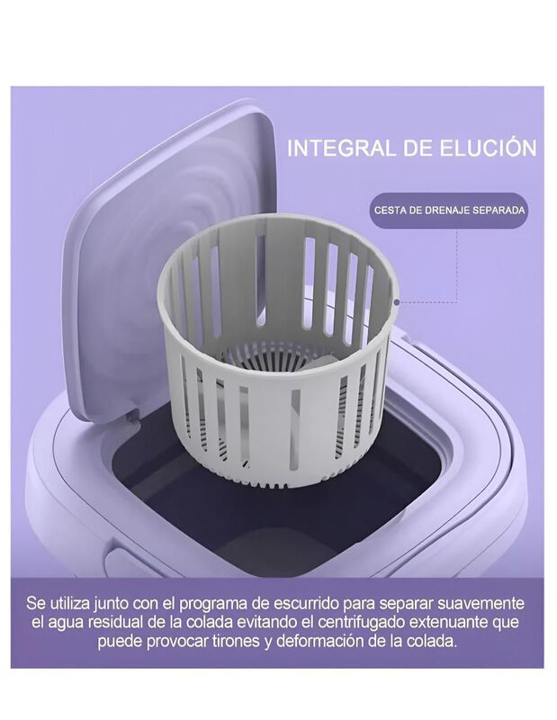 Lavadora Port&aacute;til Casa BIU 8 Kg Semiautom&aacute;tica ... image number null