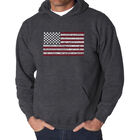 Sudadera Con Capucha Word Art Para Hombre - Bandera USA De Los 50 Estados - Gris