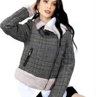 Chamarra Vintage Glamur Mujer Afelpada Gris Obscuro Roosevelt A307
