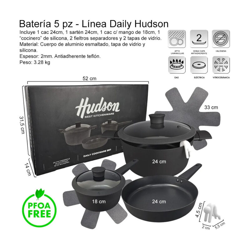 Bater&iacute;a HUDSON Mega Set Ollas Cuchillos Utensil... image number null