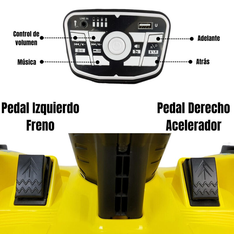 Go Kart El&eacute;ctrico Para Ni&ntilde;os Control Remoto Luz... image number null