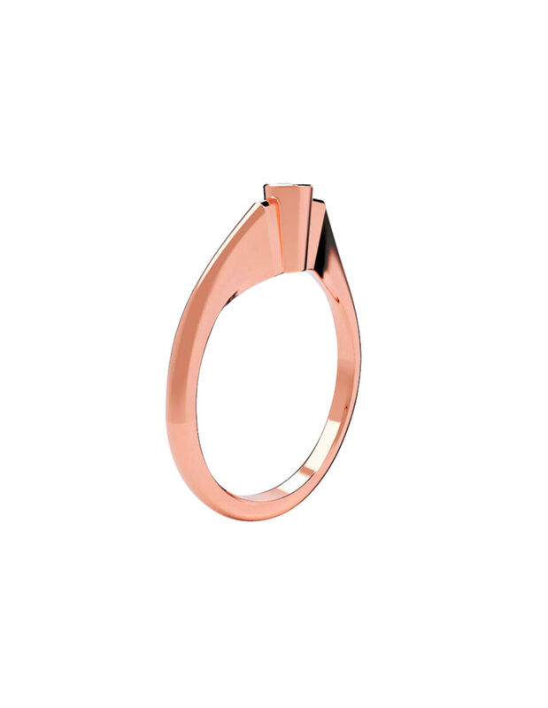 Anillo de Compromiso de 14K con Diamante de Lab... image number null