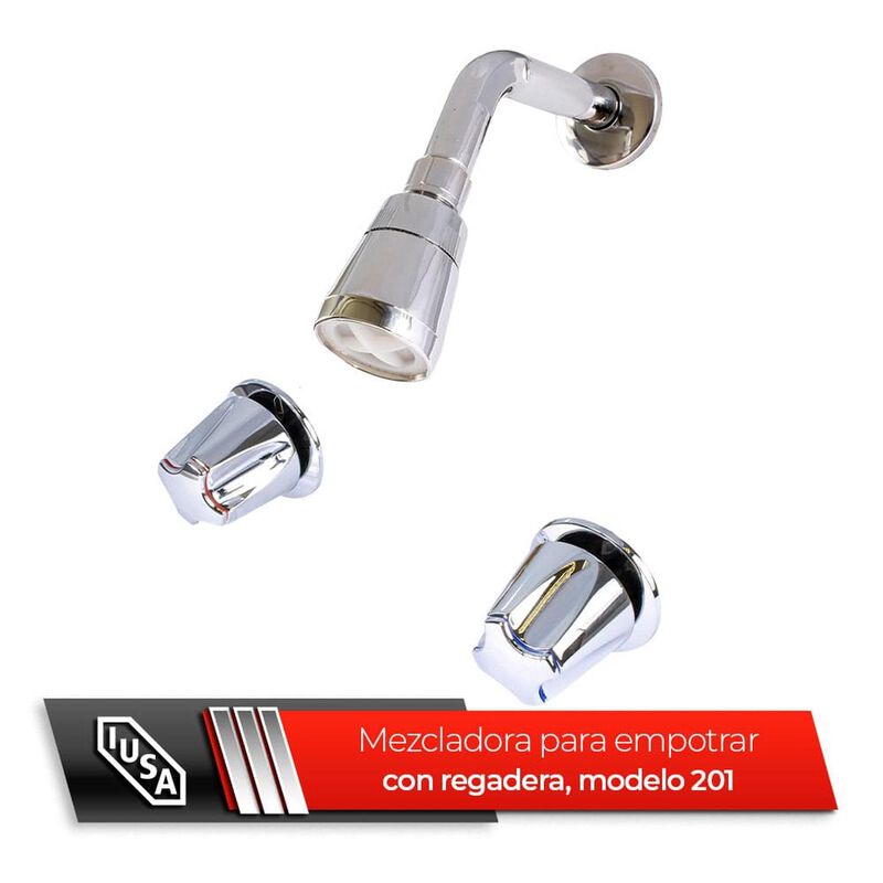 Llave Mezcladora Con Regadera Para Empotrar image number null