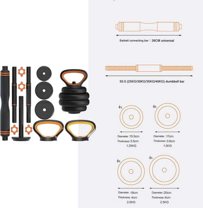 Kit Brandtrendy Mancuernas 6 en 1 Peso ajustabl... image number null