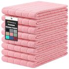 Toallas de Cocina Homaxy - Set de 8, Rosa, Algod&oacute;n