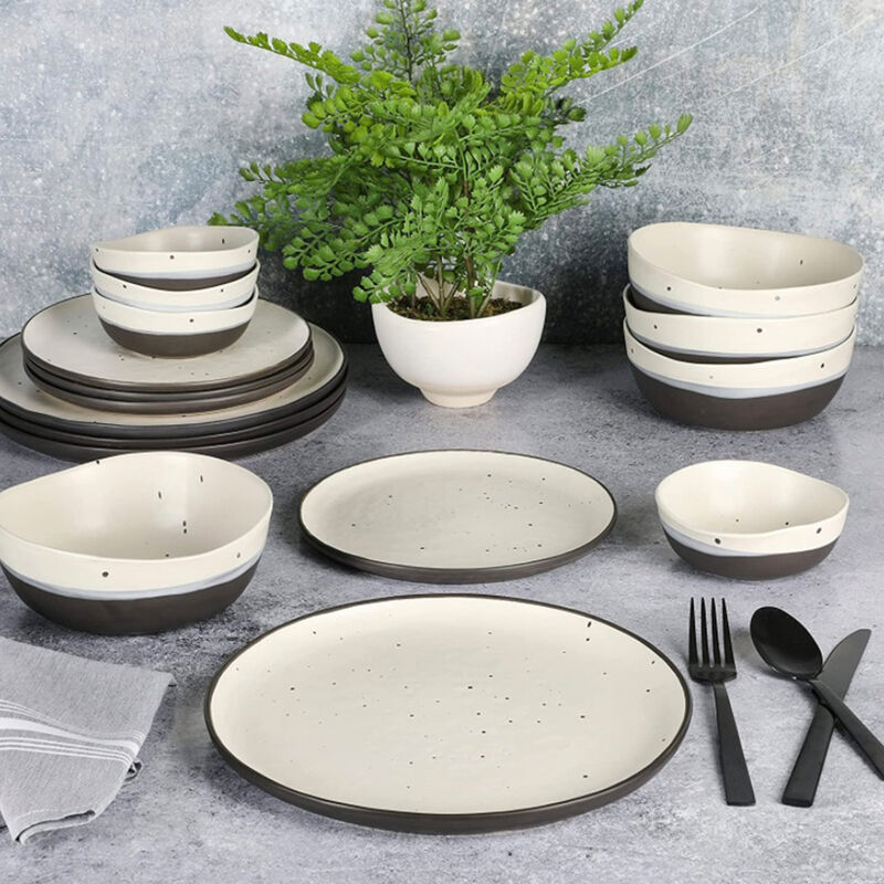 Vajilla Moderna Blanco/Gris para 6 Personas 24p... image number null