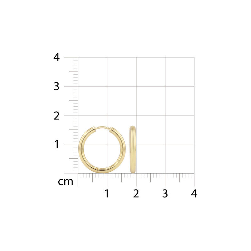 Arracadas Tubo Con Grosor 2mm Oro Amarillo 10k ... image number null