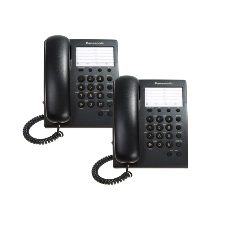 Combo 2 Piezas Tel&eacute;fono Fijo Panasonic KX-TS550... image number null