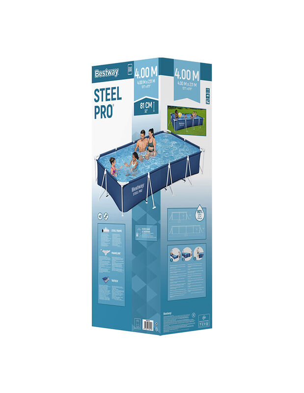 Alberca Estructural Rectangular 400 Cm Azul 570... image number null