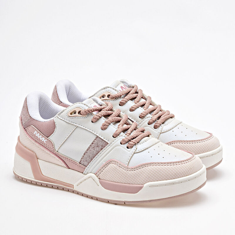 Newk Tenis urbano para mujer blanco rosa image number null