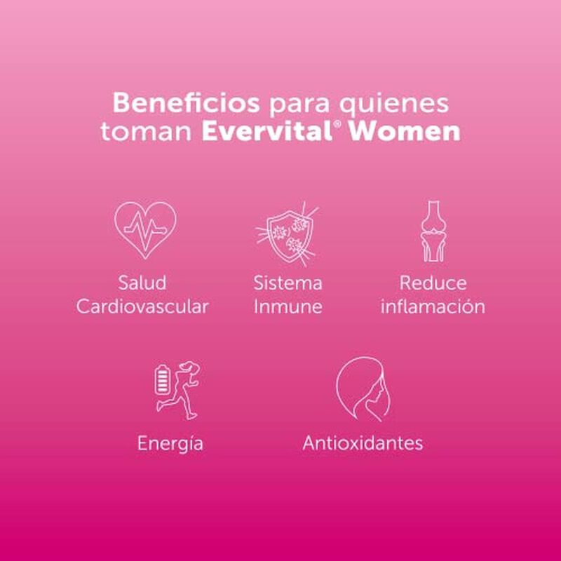 Evervital Women Suplemento alimenticio 30 c&aacute;psu... image number null