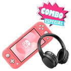 Combo Consola Nintendo Switch Lite 32 Gb Coral + Audifonos Bluetooth