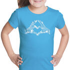 Camiseta Word Art Para Ni&ntilde;a - Coraz&oacute;n con Dedos - Turquesa