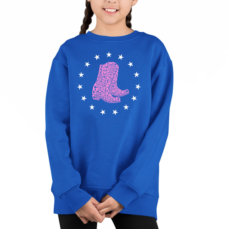 Sudadera De Cuello Redondo Word Art Para Ni&ntilde;a -... image number null