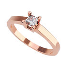 Anillo de Compromiso en Oro Rosa 10K con Circonia -  Talla:9/ FJ850-10R-CZ-9