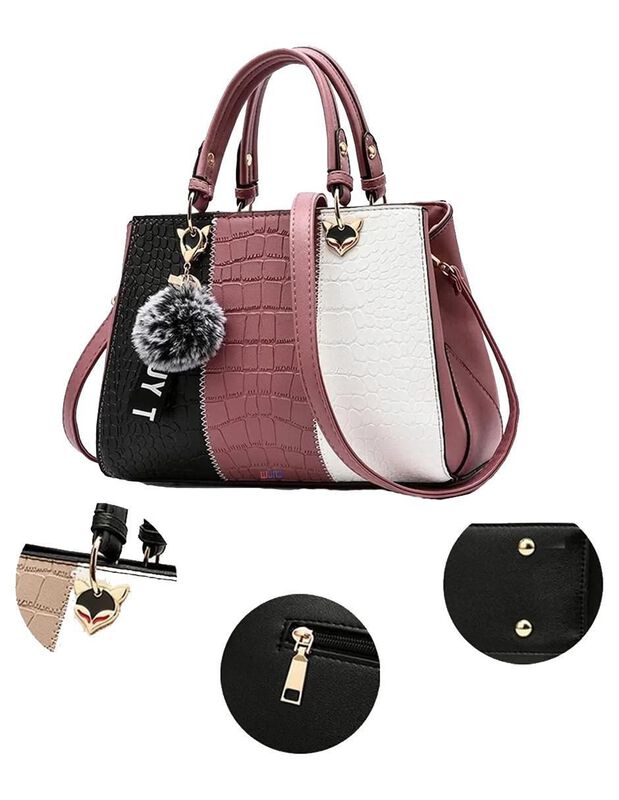 Bolsa Frame Pink Brule De Cuero Para Mujer image number null