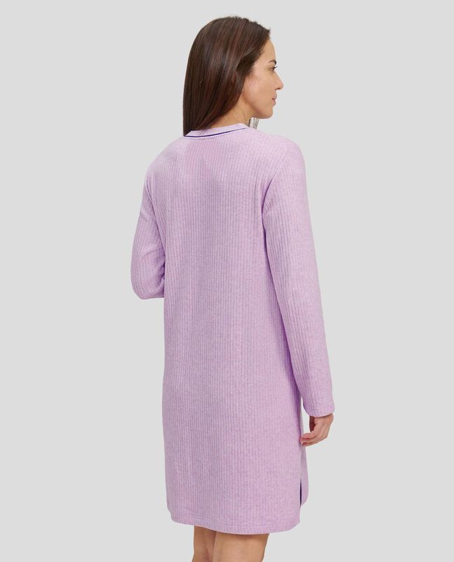 Camis&oacute;n Largo Lohe con Cuello en Pico Morado image number null