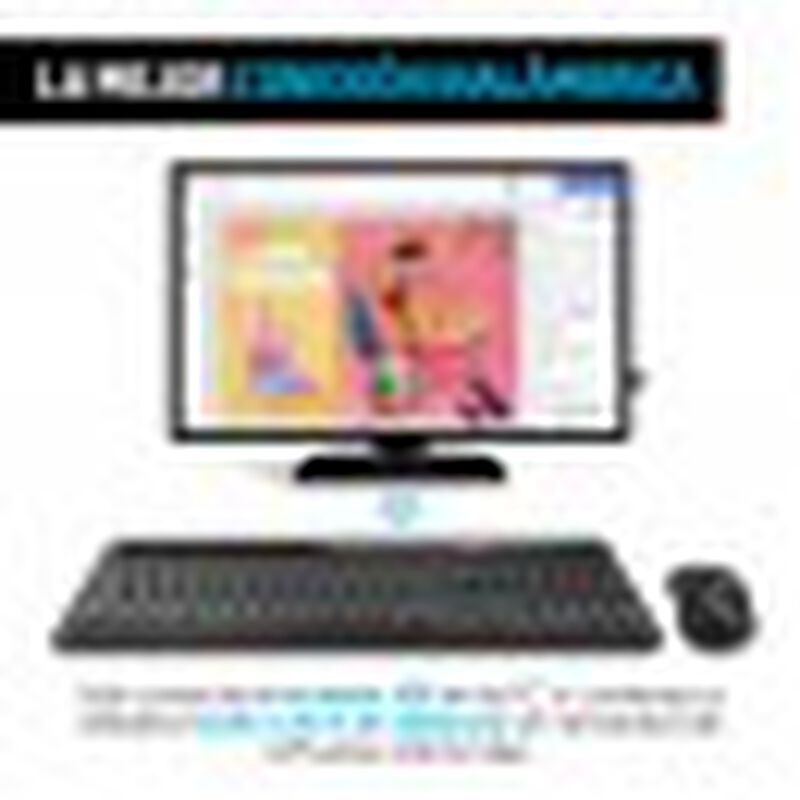 Redlemon Teclado y Mouse Inal&aacute;mbrico Usb para W... image number null