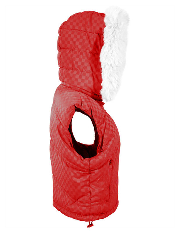 Chaleco Capitonado Corto Gorro Desmontable Rojo... image number null