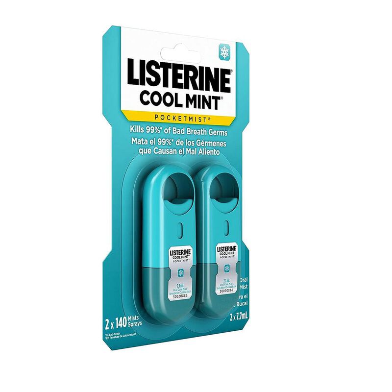 Listerine Pocketmist Cool Mint, 2 Count. Cuidad... image number null
